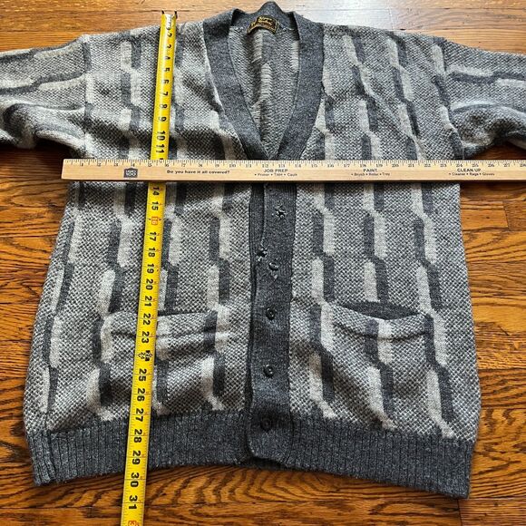 Alpaca Quitex Sweater Women’s Large Gray Peru 100% Alpaca Wool Grandma Cardigan - Picture 6 of 7
